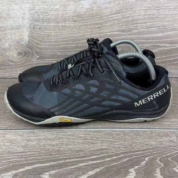 Merrell Trail Glove 4 Women’s Sz 10 Black Blue Gray Vibram Trail Running Sneaker - Picture 3 of 13